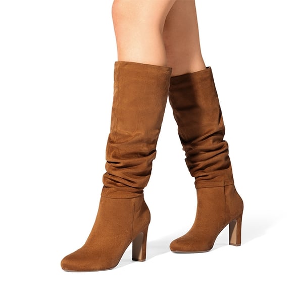 Dream Pairs Women’s Suede Slouchy Knee-High Boots