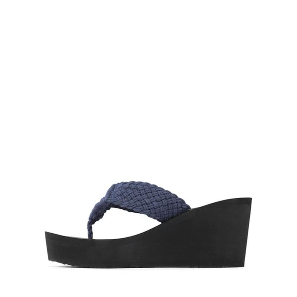 Dream Pairs Woven Strap Platform Wedge Flip Flops