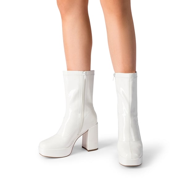 Dream Pairs Y2K Square Toe Platform Mid-calf Boots