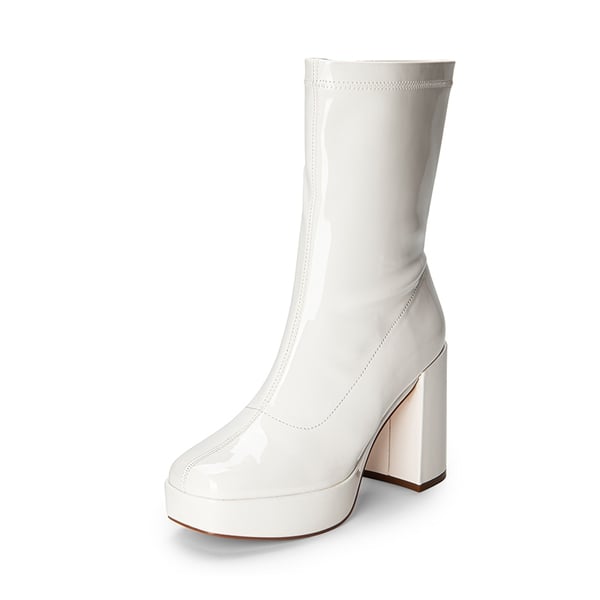 dream pairs Y2K Square Toe Platform Mid-calf Boots