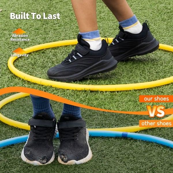 Dream Pairs [DuraPlay Flex] Kids Protective High-Density Upper Running Shoes With Reflective Tape