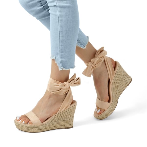 Dream Pairs Espadrilles Ankle Tie Lace Up Platform Wedges