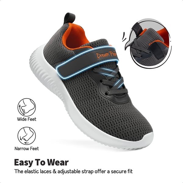 Dream Pairs [EZ-Ons FunRun] Kids Tennis Comfortable Running Shoes