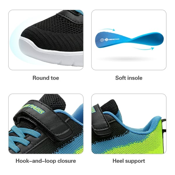 Dream Pairs [EZ-Ons MagicZips] Kid's Breathable Lightweight Tennis Sneakers