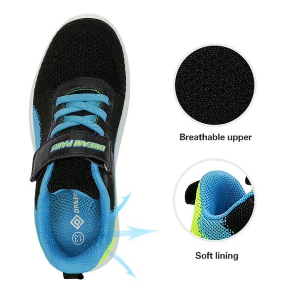Dream Pairs [EZ-Ons MagicZips] Kid's Breathable Lightweight Tennis Sneakers