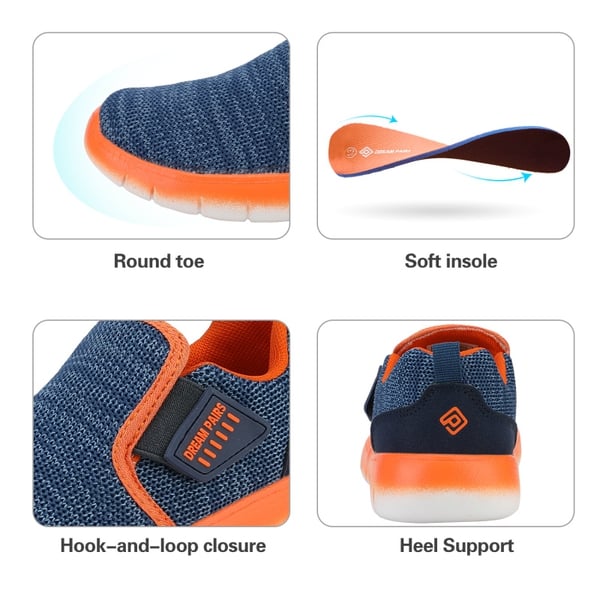 Dream Pairs [EZ-Ons MightyMovers] Comfortable Kids Running Shoes
