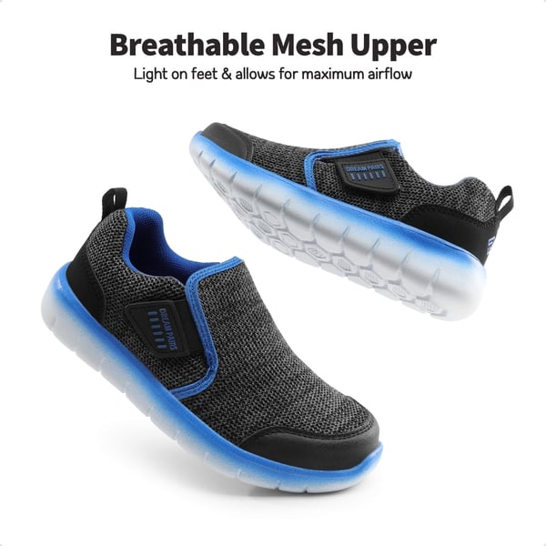 Dream Pairs [EZ-Ons MightyMovers+] Kids Scuff-Resistant Toe Comfortable Running Shoes
