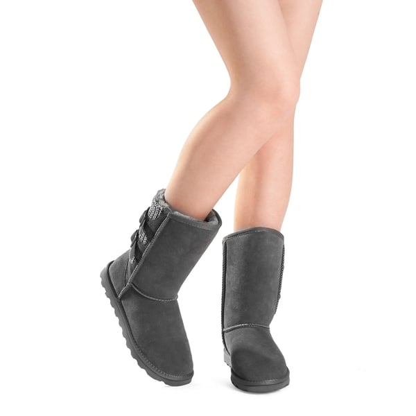 Dream Pairs [FuzzyChic Buckle] Fur Lined Non Slip Winter Boots