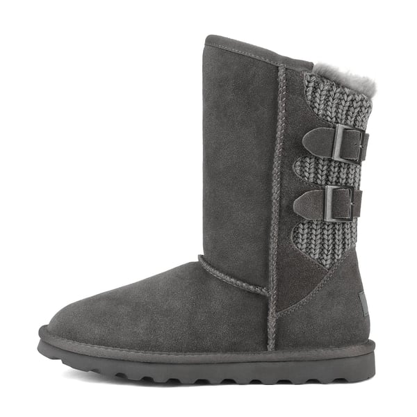 Dream Pairs [FuzzyChic Buckle] Fur Lined Non Slip Winter Boots