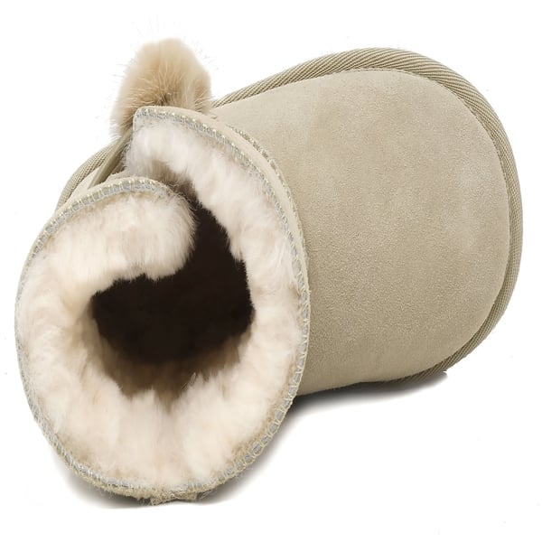 Dream Pairs [FuzzyChic Kid's Lolly] Sheepskin Fur Kids Boots