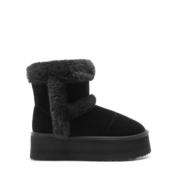Dream Pairs [FuzzyChic Plush Platform] Thick-soled Fluffy Snow Boots