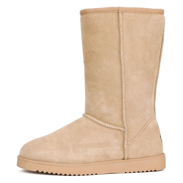 Dream Pairs [FuzzyClassic High Boot] Suede Faux Fur Lightweight Winter Boots