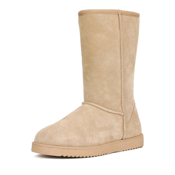 dream pairs [FuzzyClassic High Boot] Suede Faux Fur Lightweight Winter Boots
