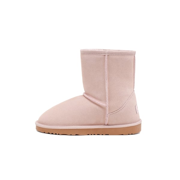 Dream Pairs [FuzzyClassic Kid's Mid Boot] Boys & Girls Winter Fur Lined Suede Boots