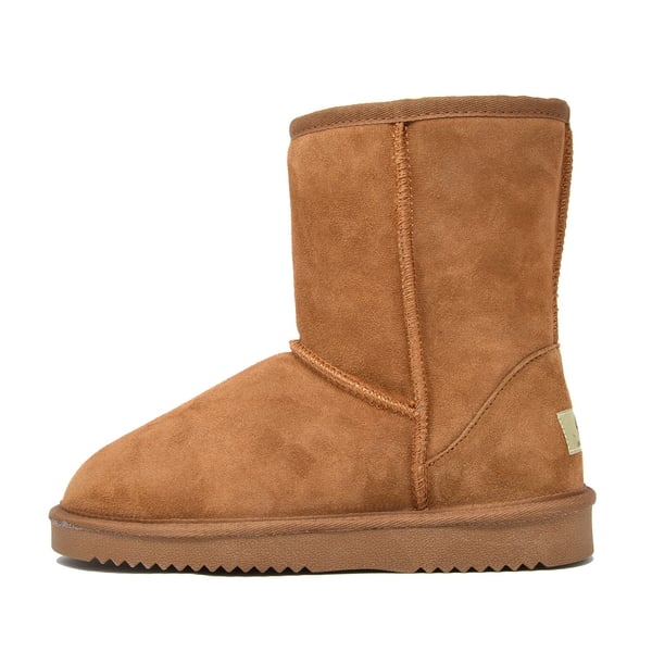 Dream Pairs [FuzzyClassic Mid Boot] Suede Mid Calf Snow Boots