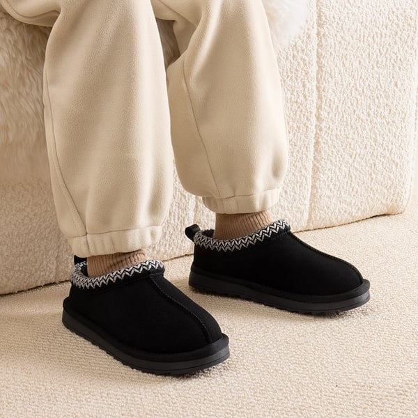 Dream Pairs [FuzzyEasy Kid's Slip-on] Winter Suede Slippers