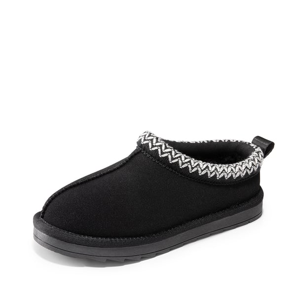 dream pairs [FuzzyEasy Kid's Slip-on] Winter Suede Slippers