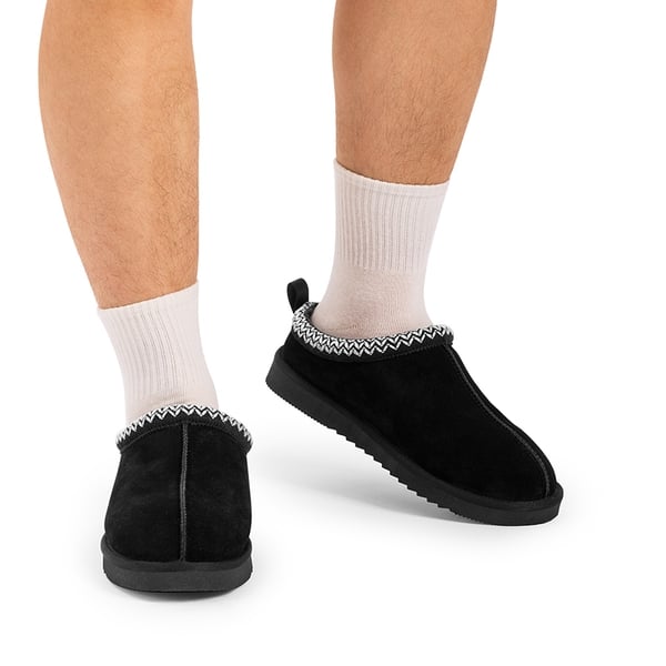 Dream Pairs [FuzzyEasy Men's Slip-on] Suede Fur Slippers