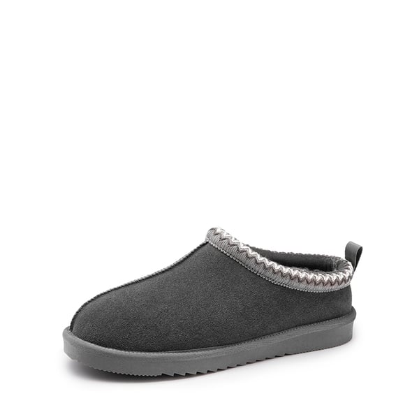 dream pairs [FuzzyEasy Men's Slip-on] Suede Fur Slippers