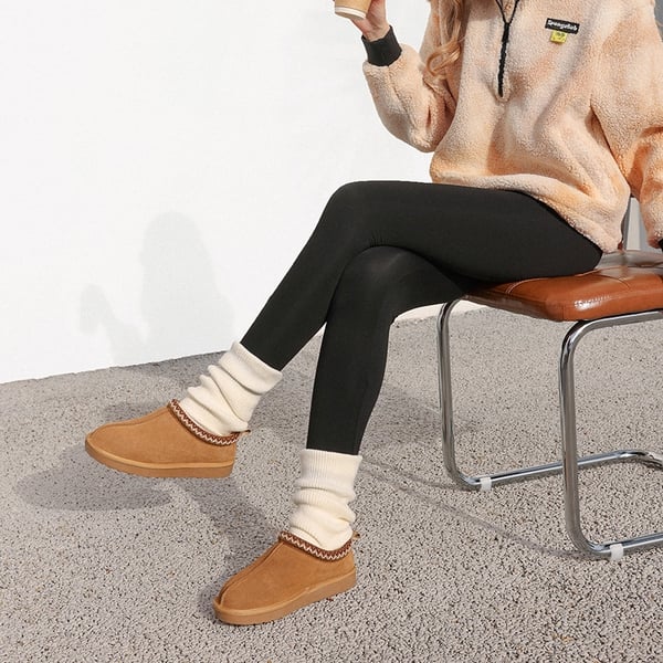 Dream Pairs [FuzzyEasy Women's Slip-on] Embroidered Suede Fuzzy Cozy Slippers