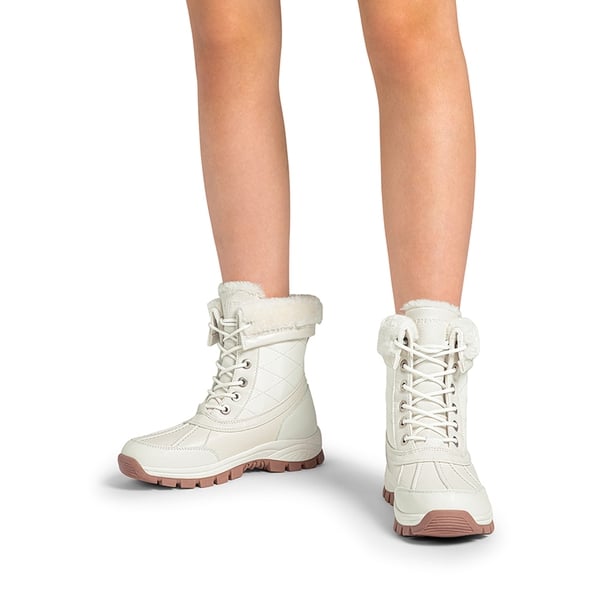 Dream Pairs [FuzzyGo Bold] Foldable Lace-Up Winter Snow Boots