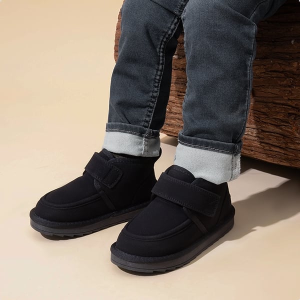 Dream Pairs [FuzzyGo Kid's Cozy Tap] Hook-And-Loop Snow Boots