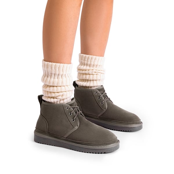 Dream Pairs [FuzzyGo Women's Cozy] Suede Lace-Up Fur Snow Boots