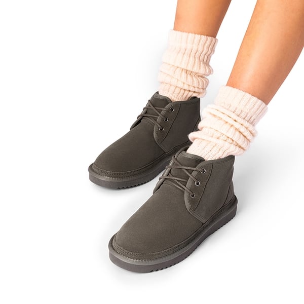 Dream Pairs [FuzzyGo Women's Cozy] Suede Lace-Up Fur Snow Boots