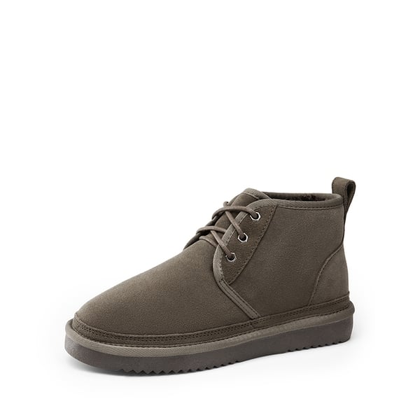 dream pairs [FuzzyGo Women's Cozy] Suede Lace-Up Fur Snow Boots