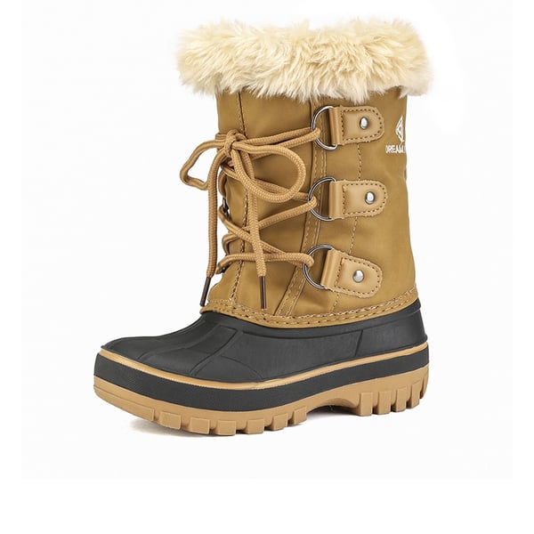 dream pairs Girls and Boys Fur Lined Winter Snow Boots