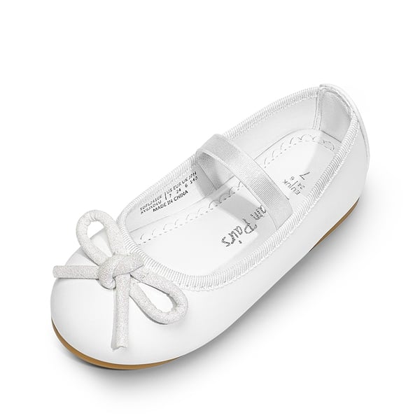 dream pairs Girls' Soft Non Slip Mary Jane Bow Flats