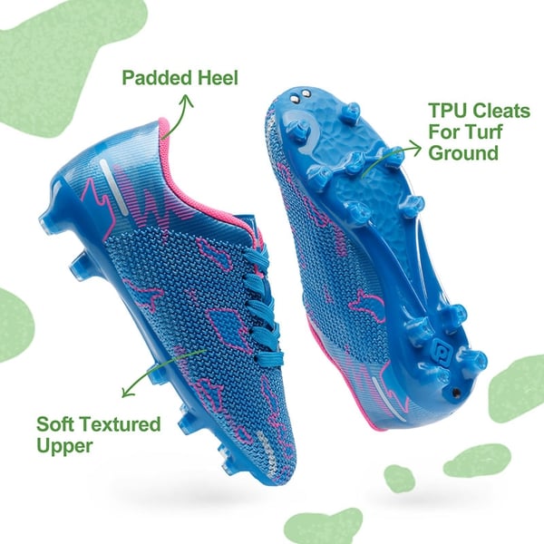 Dream Pairs Kids Earth Surface Pattern Soccer Shoes