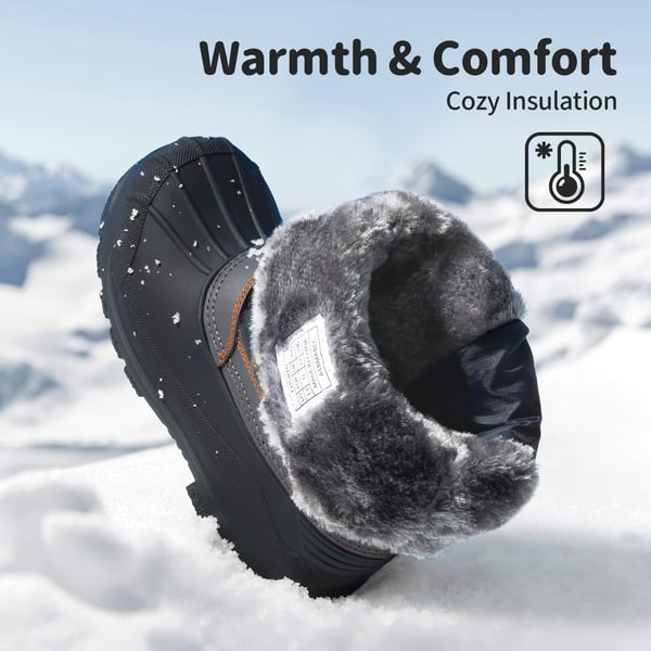 Dream Pairs Kids Waterproof Shell Bottom Snow Boots