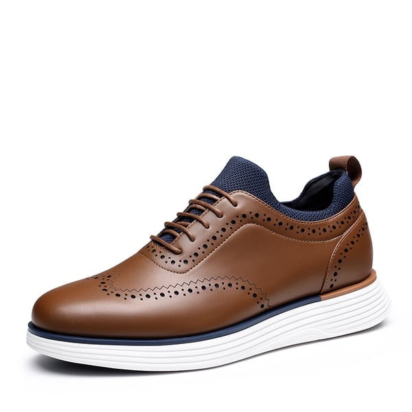 dream pairs [MaxFlex SuiteCraft] Men's Comfortable Wingtip Dress Sneakers