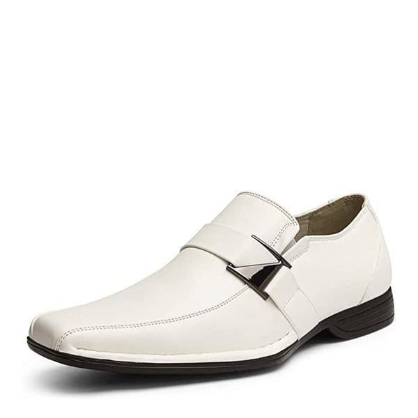 dream pairs Men's Buckle Strap PU Leather Dress Loafers