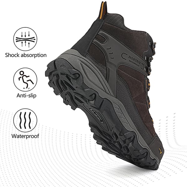 Dream Pairs Men's Cap-Toe Suede Waterproof Hiking Boots