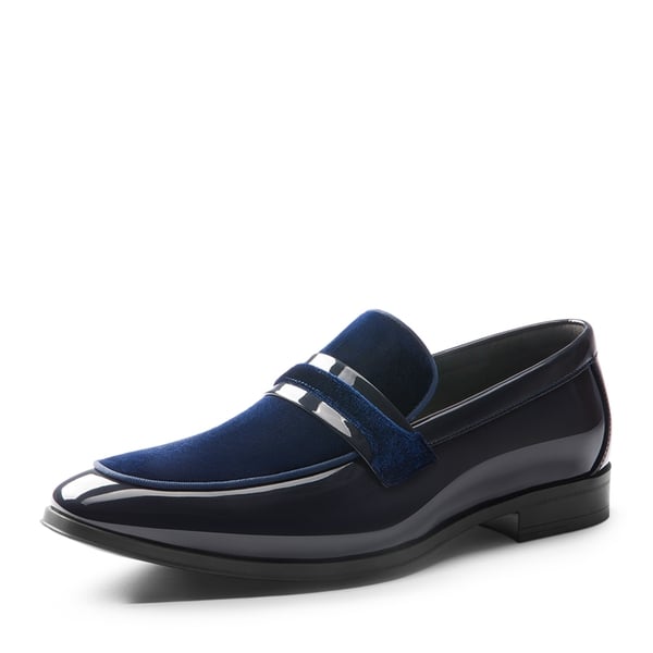 dream pairs Men's Tuxedo Vegan Leather Slip-On Loafers