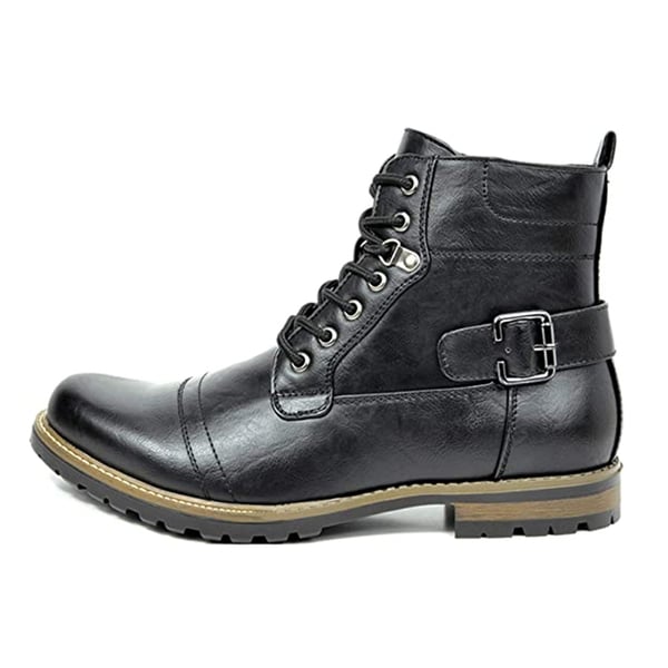 Dream Pairs Men's Vegan Leather Motorcyle Combat Boots