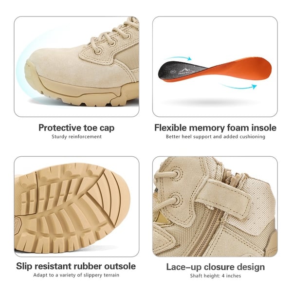 Dream Pairs Men's Wide Slip-Resistant Tactical Work Boots