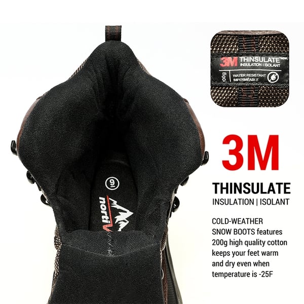 Dream Pairs Men's Wide Waterproof Insulated Snow Boots