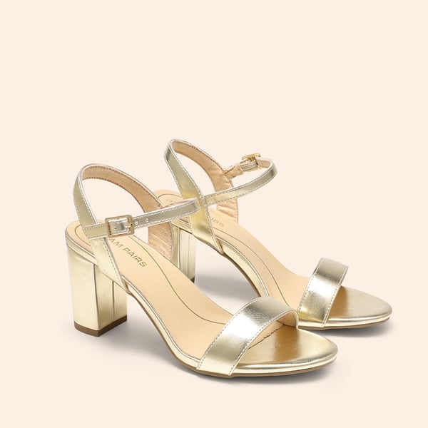 Dream Pairs Minimalist Vegan Leather Block Heel Sandals