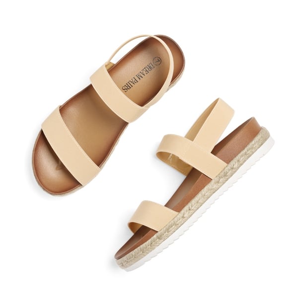 Dream Pairs Open Toe Strap Espadrille Platform Sandals