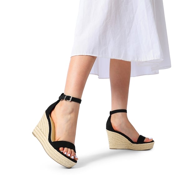 Dream Pairs Platform One Strap Espadrille Wedge Sandals