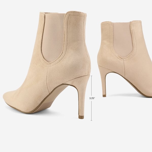 Dream Pairs Pointed Toe Stiletto Chelsea Ankle Booties