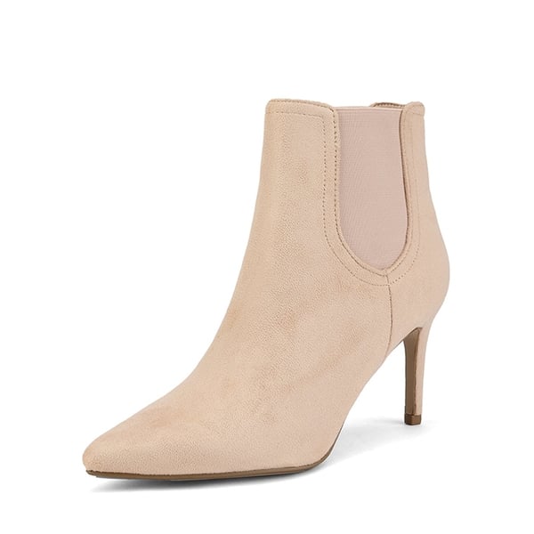 dream pairs Pointed Toe Stiletto Chelsea Ankle Booties