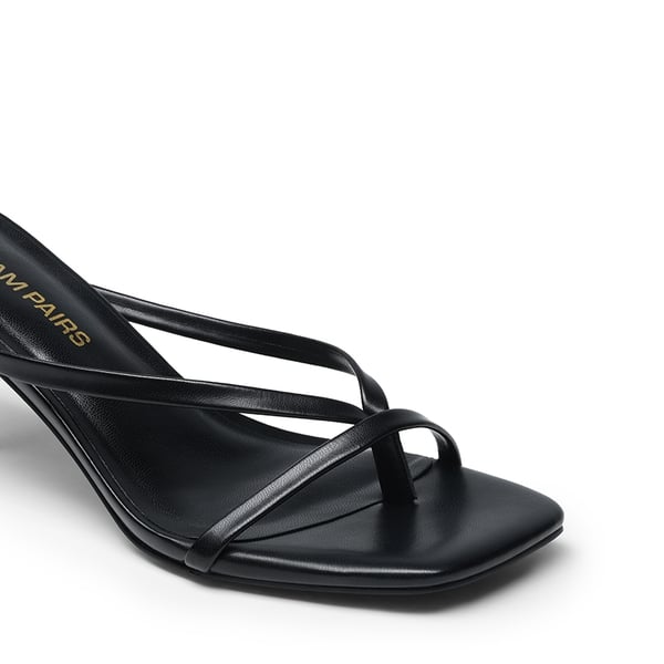 Dream Pairs Slip-On Square Toe Thong Heeled Sandals