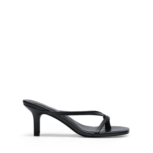 Dream Pairs Slip-On Square Toe Thong Heeled Sandals