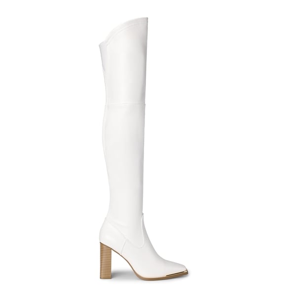 Dream Pairs Square Toe High Heel Over The Knee Boots