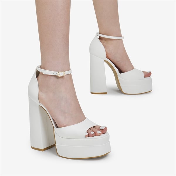 Dream Pairs Square Toe Platform Chunky Heel Sandals