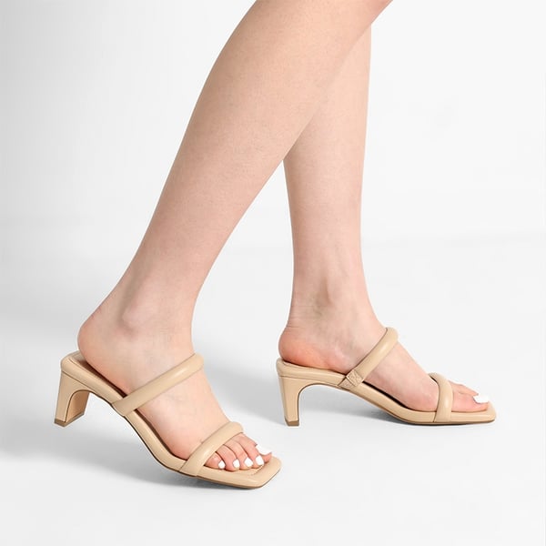 Dream Pairs Square Toe Rectangular Double Strap Heel Sandals